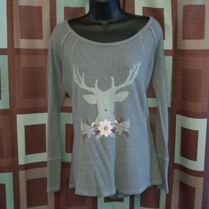 SOLD Grey Stag Top